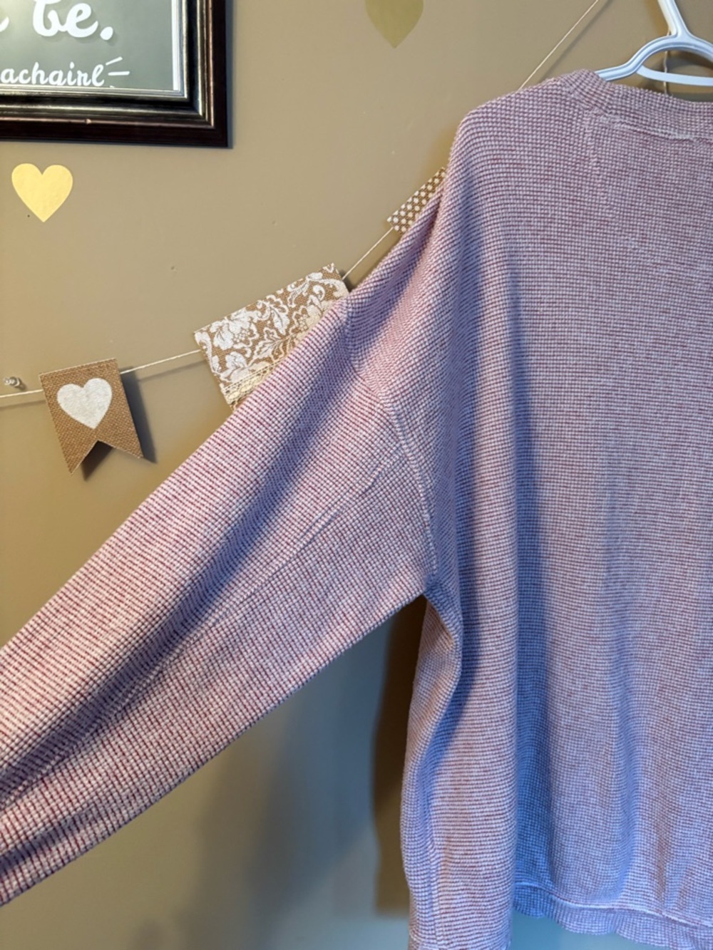Aerie "Forever Real" Pink Waffle Knit Oversized Crewneck Sweater - Picture 14 of 15